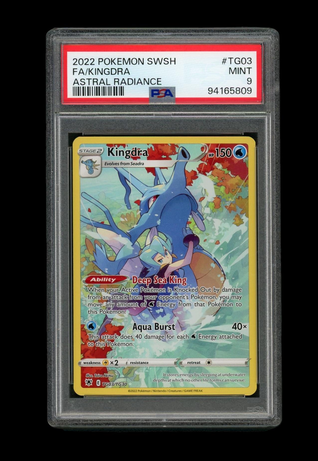 2022 Pokémon SWSH Astral Radiance Kingdra FA TG03 PSA 9