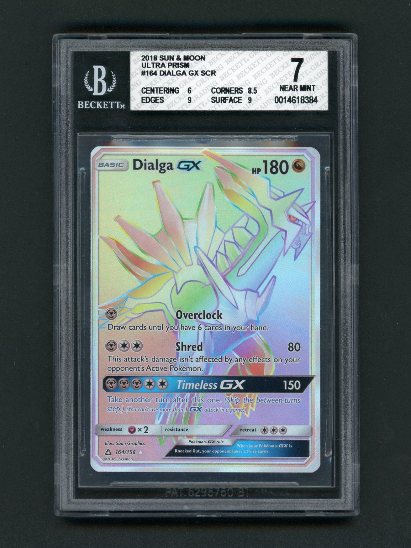 2018 Pokémon Sun & Moon Ultra Prism Dialga FA GX SCR BGS 7