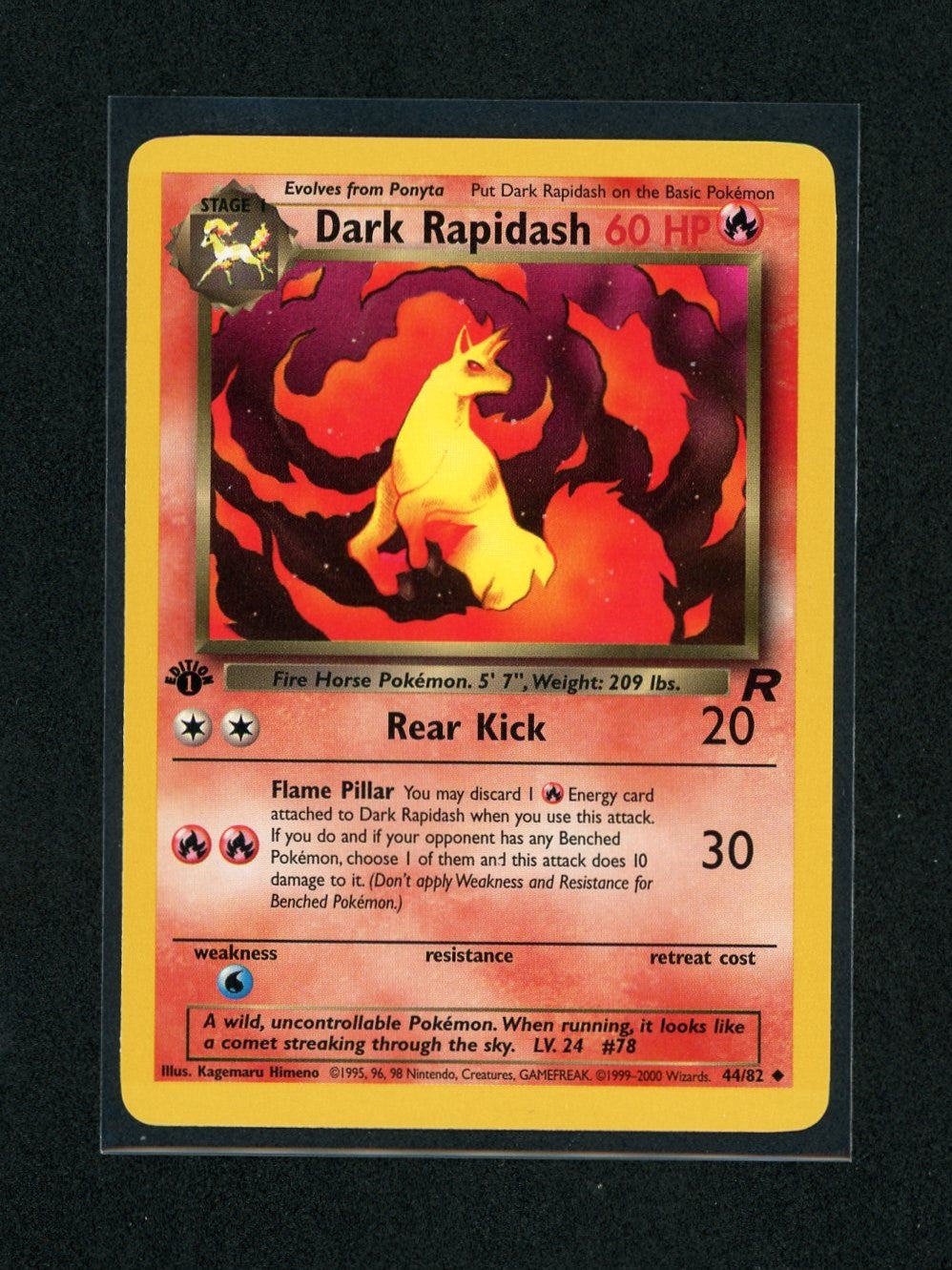 Dark Rapidash - Rocket - 1st Edition