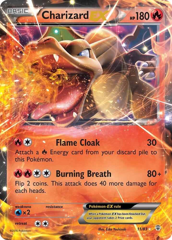 Charizard EX Holo Ultra Rare Generations 11/83 NM