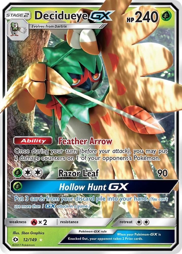 Decidueye GX Holo Ultra Rare SM Base Set 12/149 NM