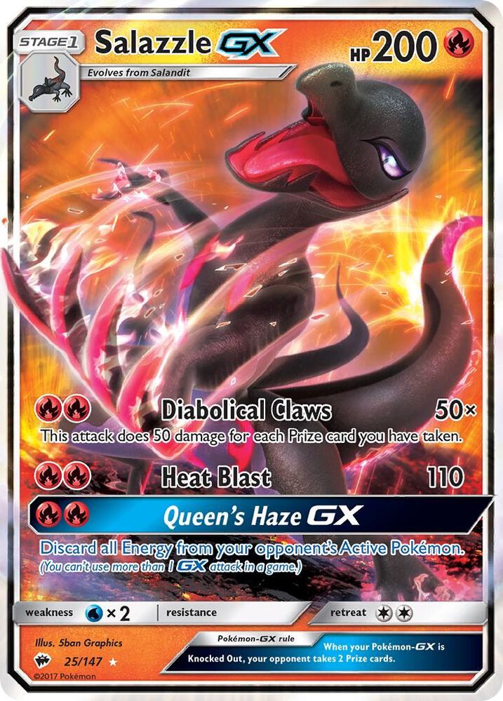 Salazzle GX Holo Ultra Rare SM - Burning Shadows 25/147 NM
