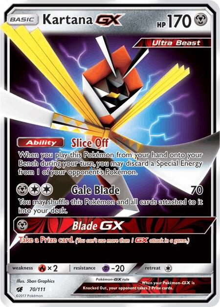 Kartana GX Holo Ultra Rare SM - Crimson Invasion 70/111 NM