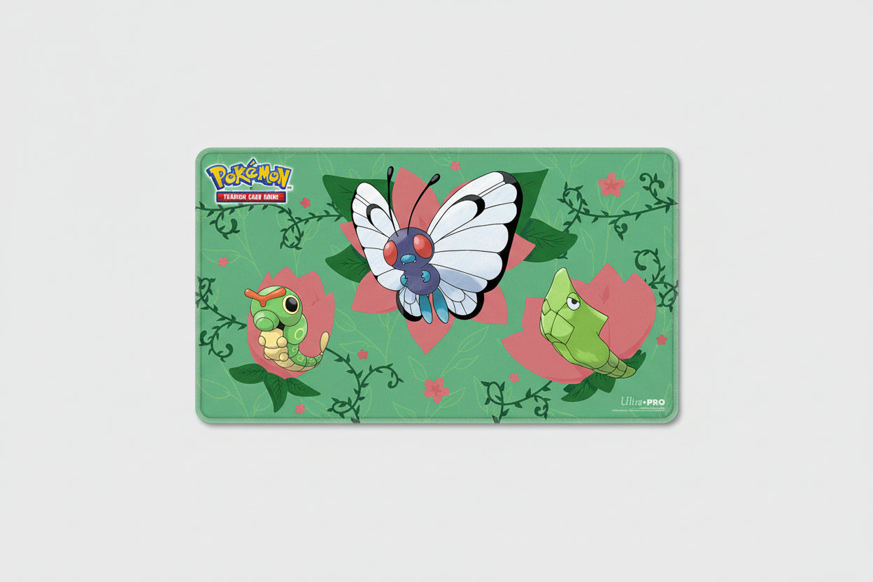 Caterpie Evolutions Stitched Playmat for Pokémon