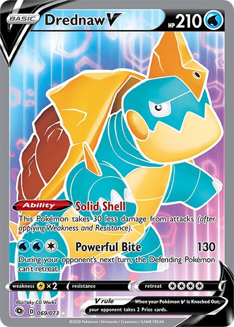 Drednaw V (Full Art) Holo Ultra Rare Champion's Path 69/73 NM