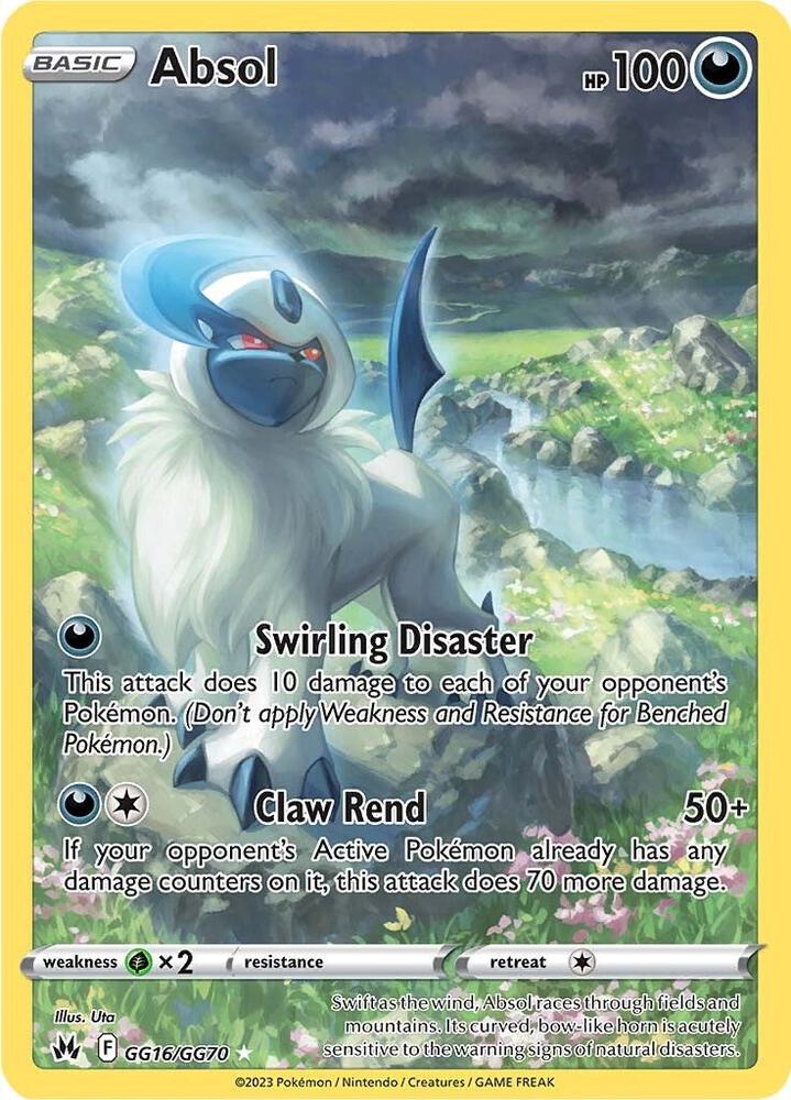 Absol Holo Ultra Rare SWSH: Crown Zenith: Galarian Gallery GG16/GG70 NM