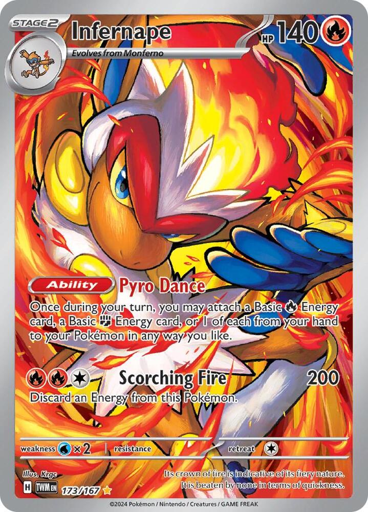 Infernape Holo Illustration Rare SV06: Twilight Masquerade 173/167 NM