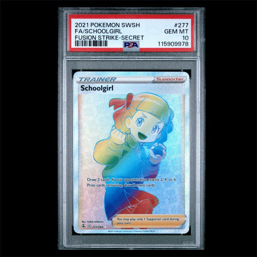 2021 Pokémon SWSH Fusion Strike Full Art Schoolgirl #277 PSA 10 