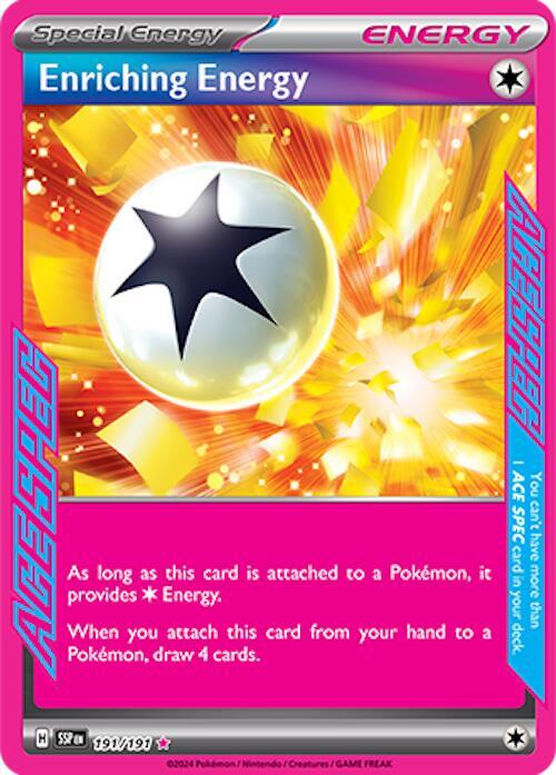 Enriching Energy Holo ACE SPEC Rare SV08: Surging Sparks 191/191 NM