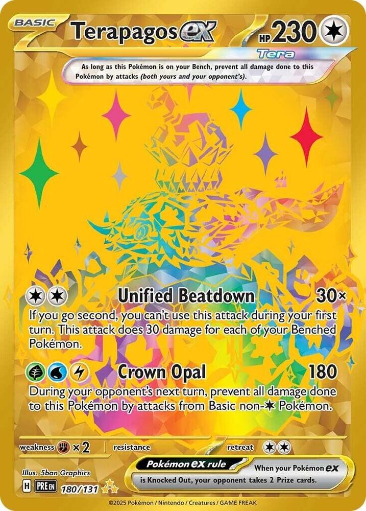 Terapagos ex Holo Hyper Rare SV: Prismatic Evolutions 180/131 NM