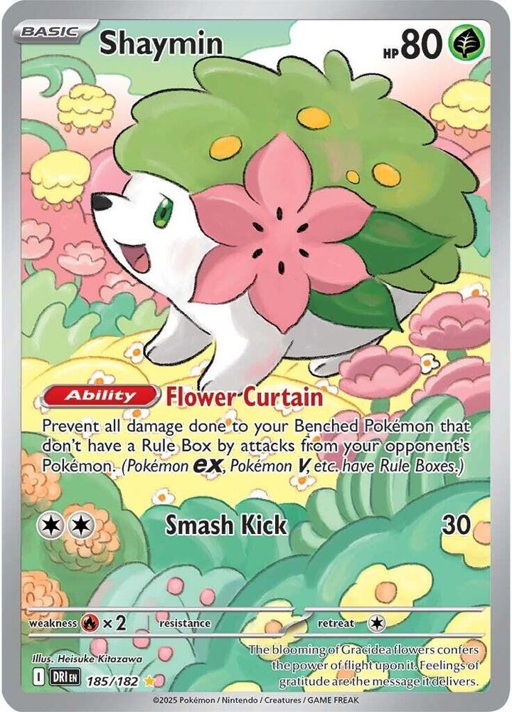 Shaymin Holo Illustration Rare SV10: Destined Rivals 185/182 NM