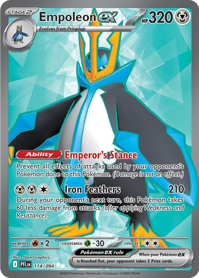 Empoleon ex Holo Ultra Rare ME02: Phantasmal Flames 114/094 NM