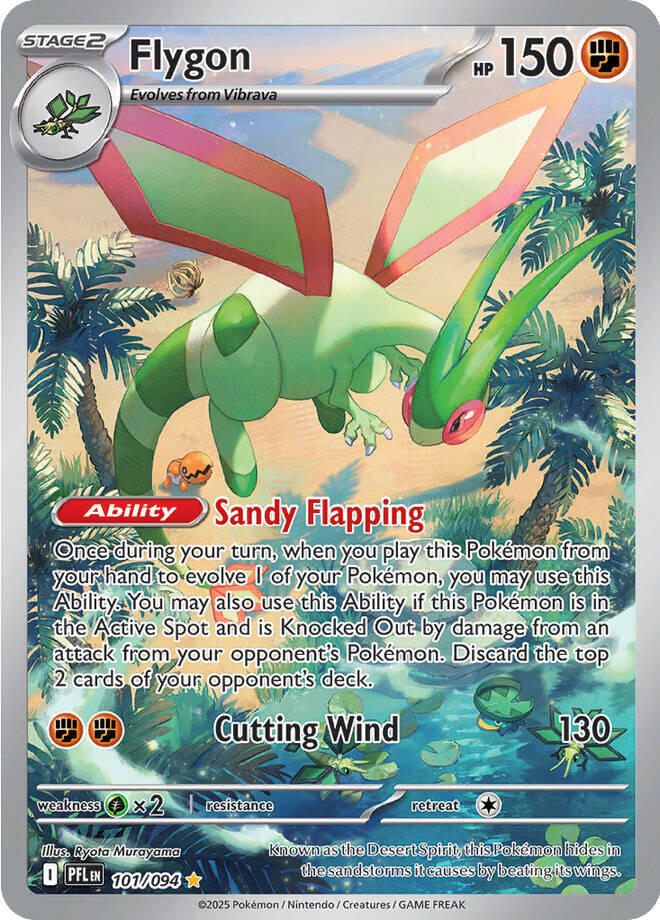 Flygon Holo Illustration Rare ME02: Phantasmal Flames 101/094 NM