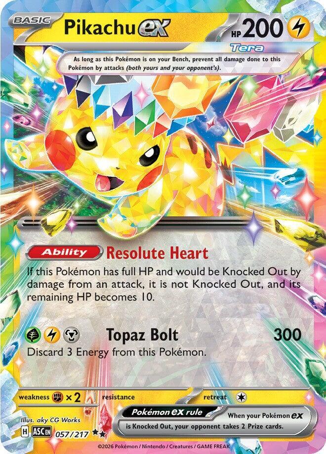 Pikachu ex Holo Double Rare ME: Ascended Heroes 057/217 NM