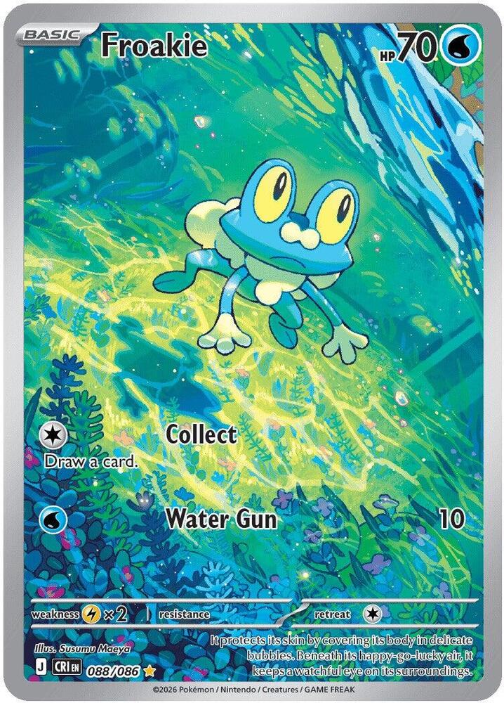 Froakie Holo Illustration Rare ME04: Chaos Rising 088/086 NM