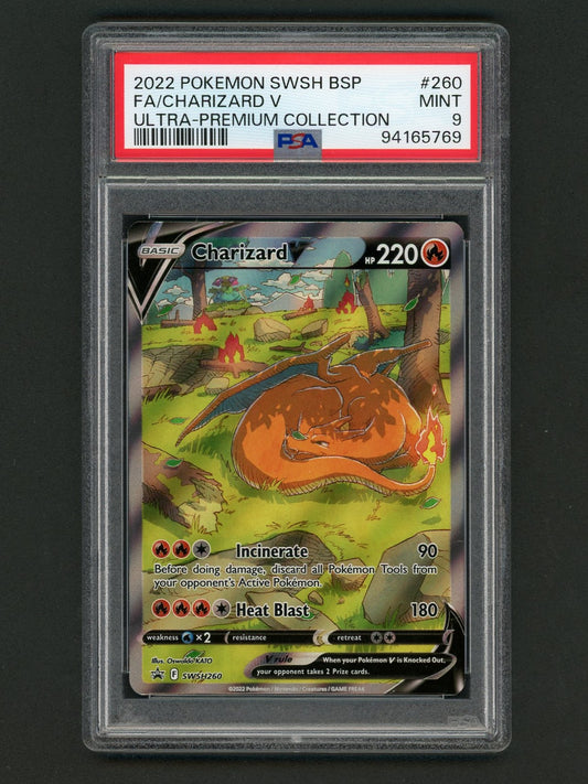 2022 Pokemon SWSH Ultra Premium Collection Charizard V FA BSP PSA 9
