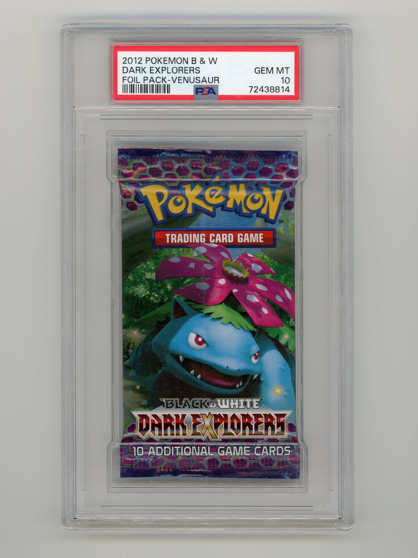 2012 Pokémon Black & White Dark Explorers Venusaur Pack Art PSA 10