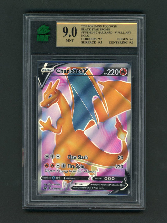 2020 Pokémon SHWSH Black Star Promo Charizard V FA MNT 9.0