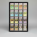 Wall mount 16 slot PSA card display case